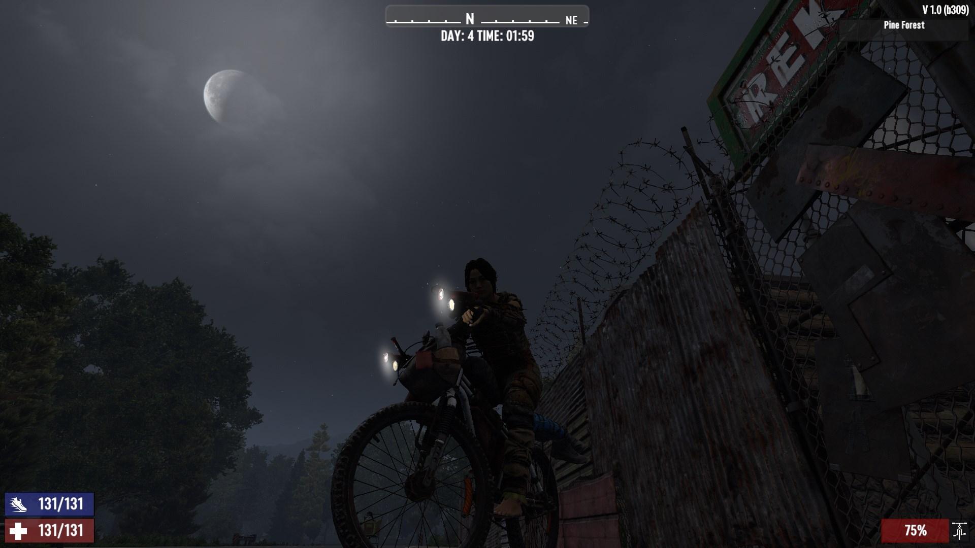 Ride your Bicycle and explore the wasteland in 7 Days to Die