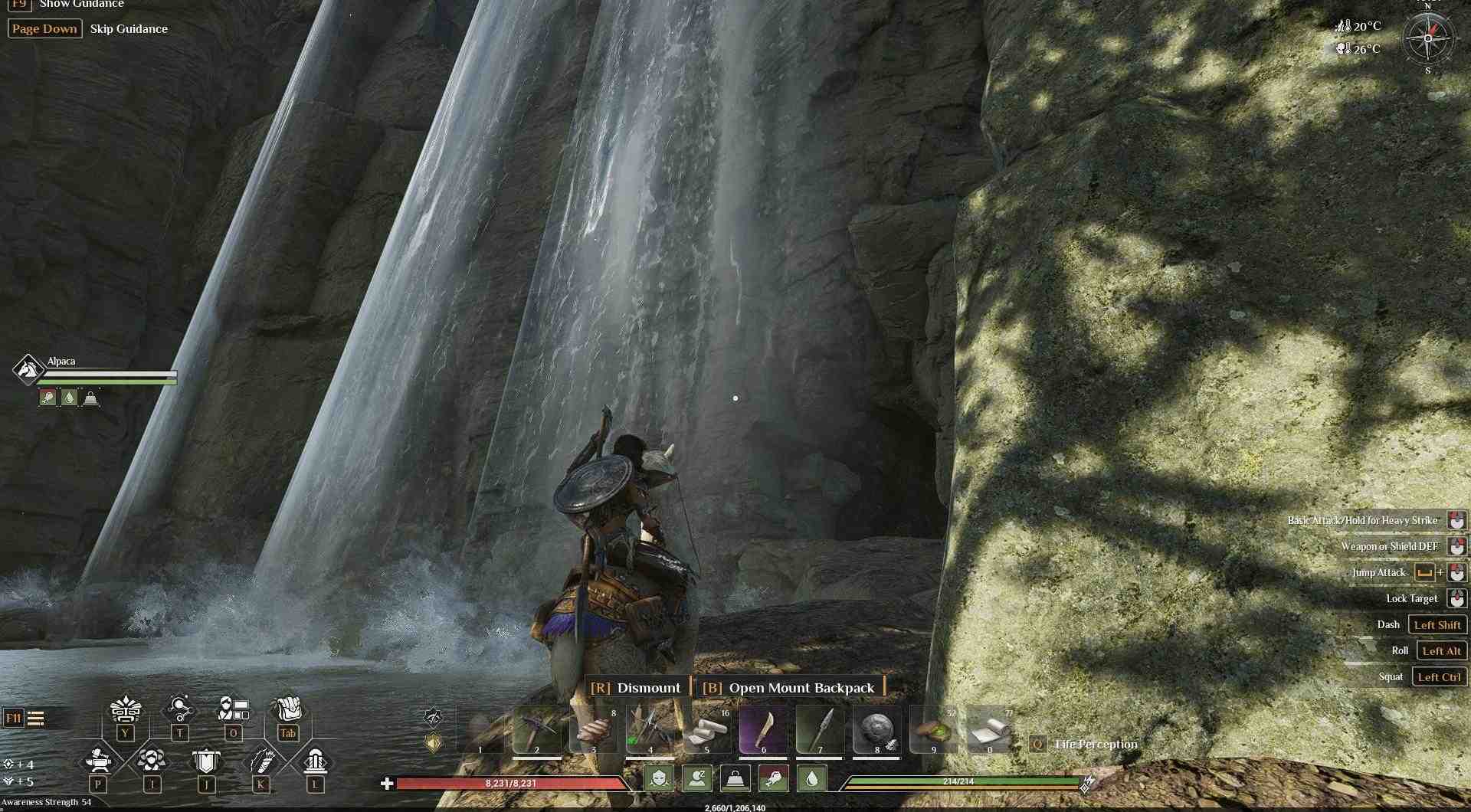 Gehe zur Wasserfallhöhle.