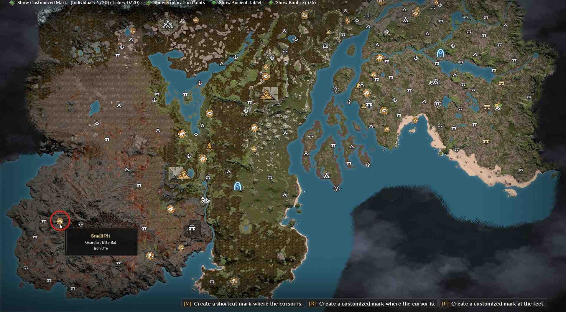 Erkunde das vulkanische Gebiet, um Eisen, Obsidian und Schwefel in Soulmask zu finden.