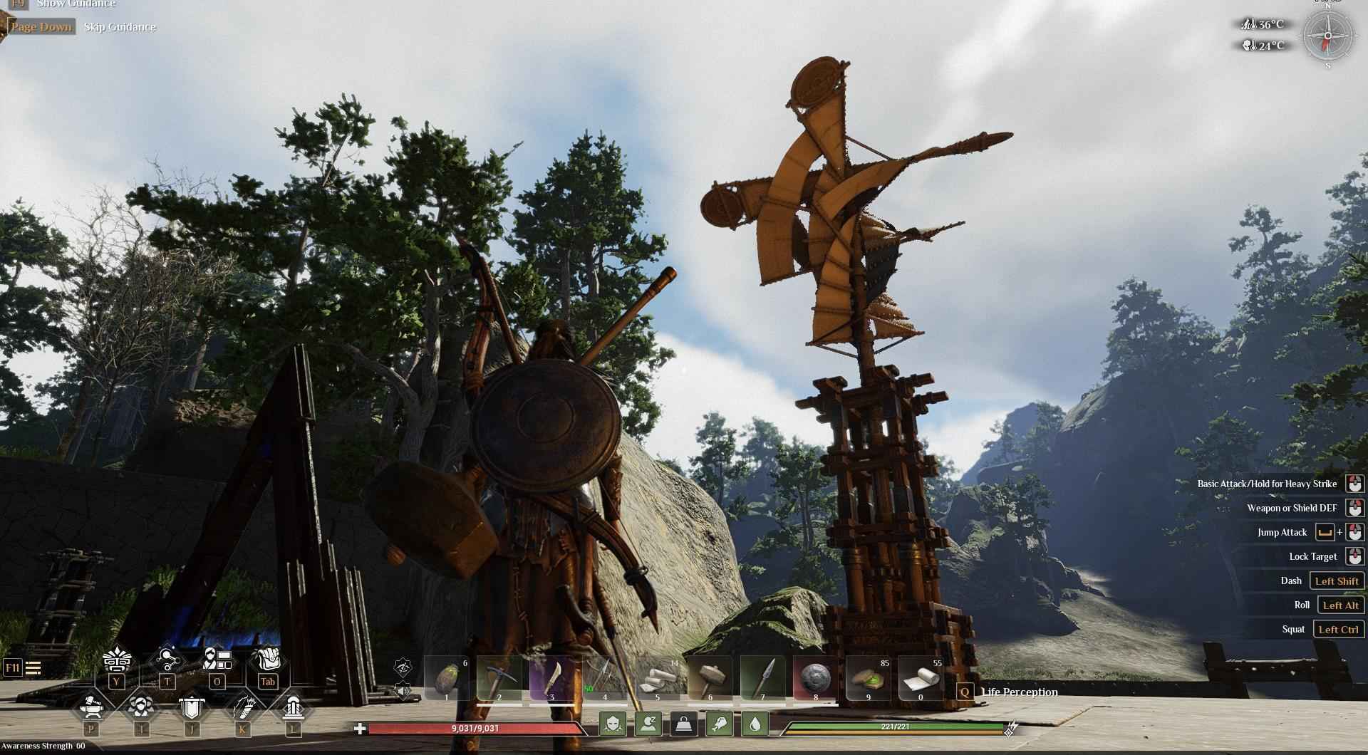 Füge den Windmühlenflügel zur Windmühle hinzu.