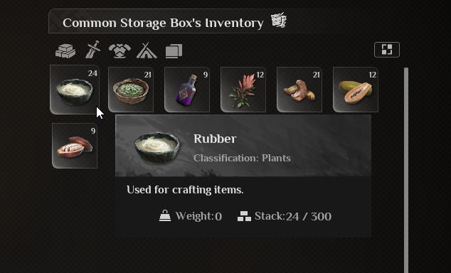 Discover hidden Rubber in chests amidst ancient artifacts.
