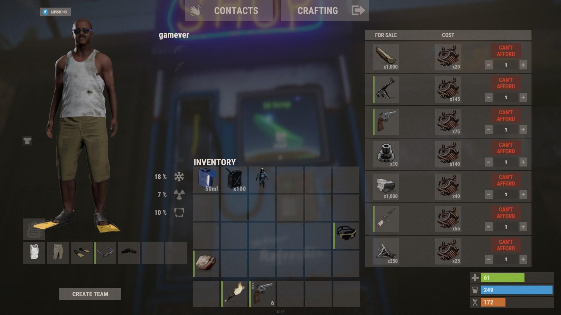 Durchstöbere das einzigartige Inventar des Händlers in Rust Road Renegades