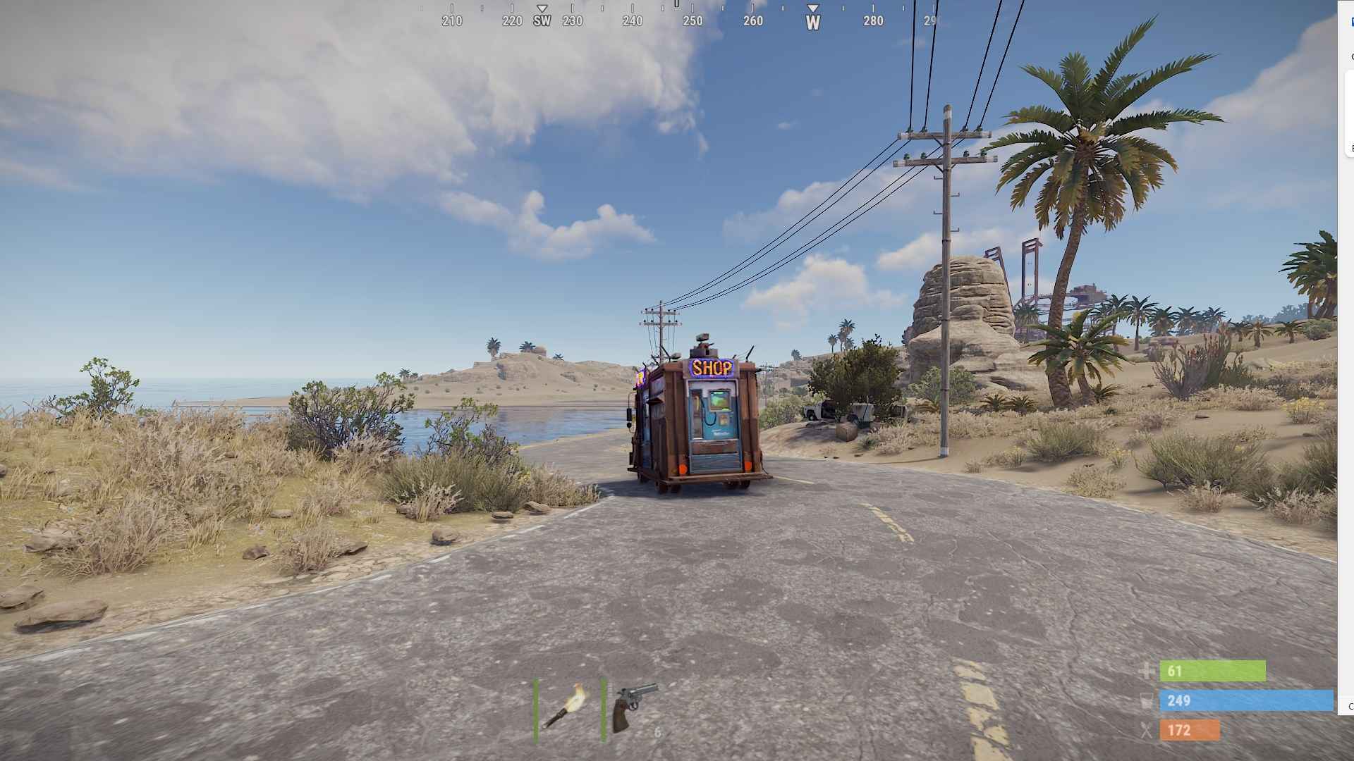 Respektiere andere Spieler beim Einkaufen beim Händler in Rust Road Renegades