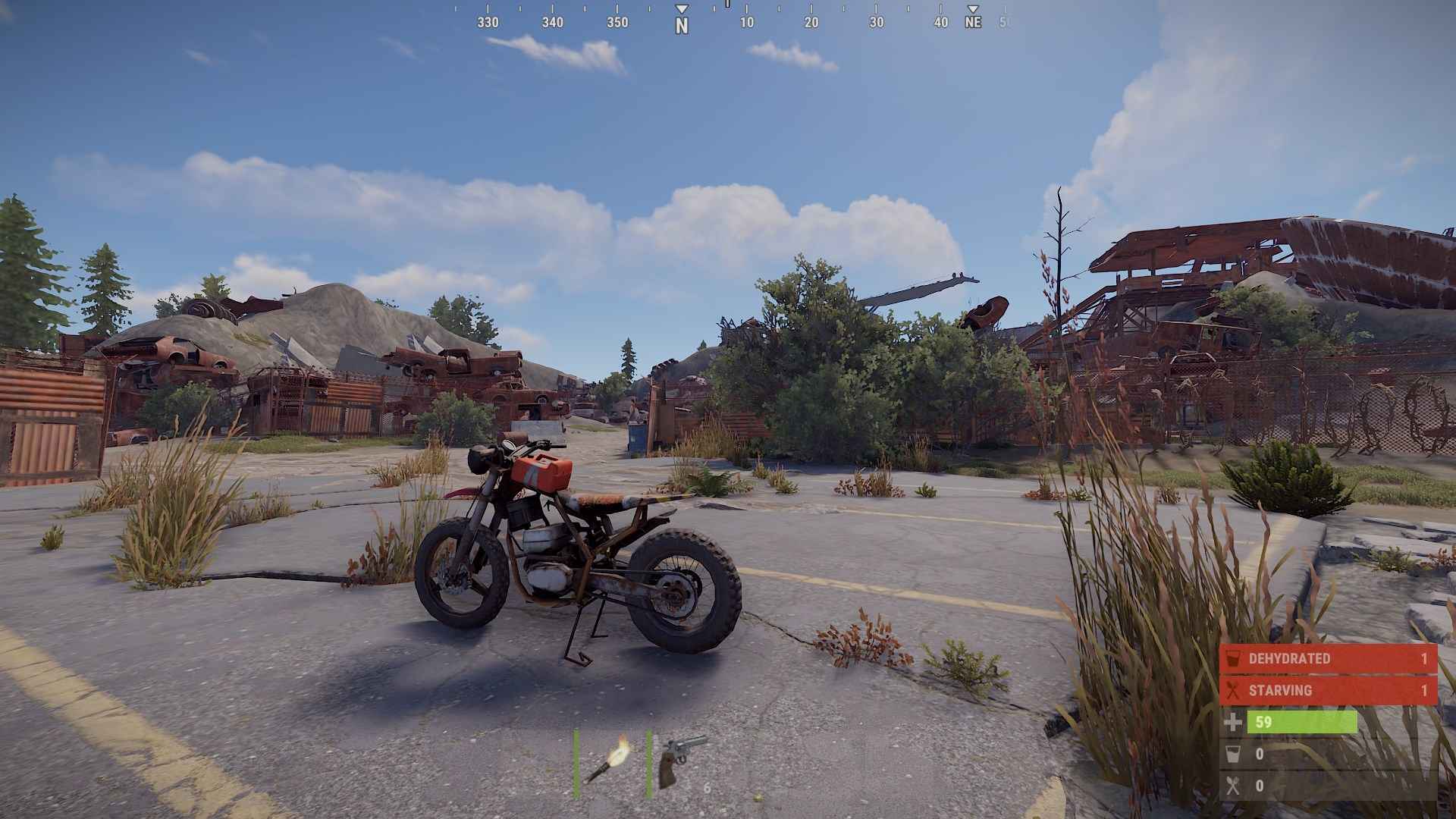 Finde oder baue dein Motorrad mit den richtigen Materialien in Rust Road Renegades