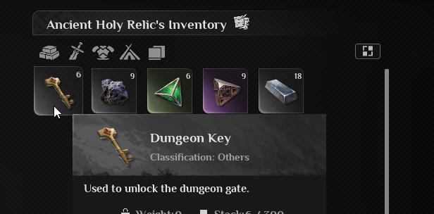 Finde die Relic-Truhe im Hinterzimmer.
