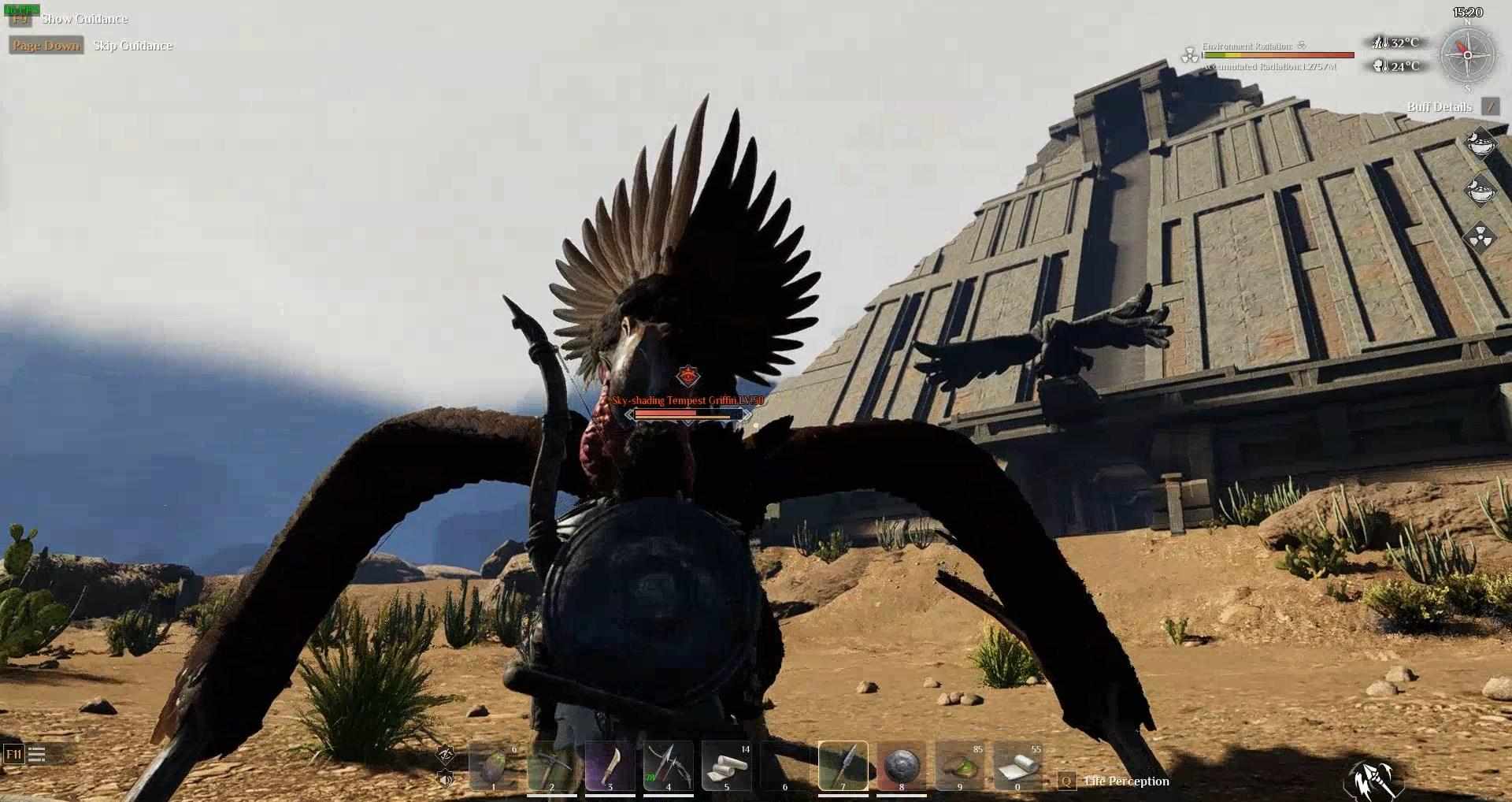 Bereite deine Ausrüstung und Buffs vor, um den Tempest Griffin in Soulmask zu besiegen.