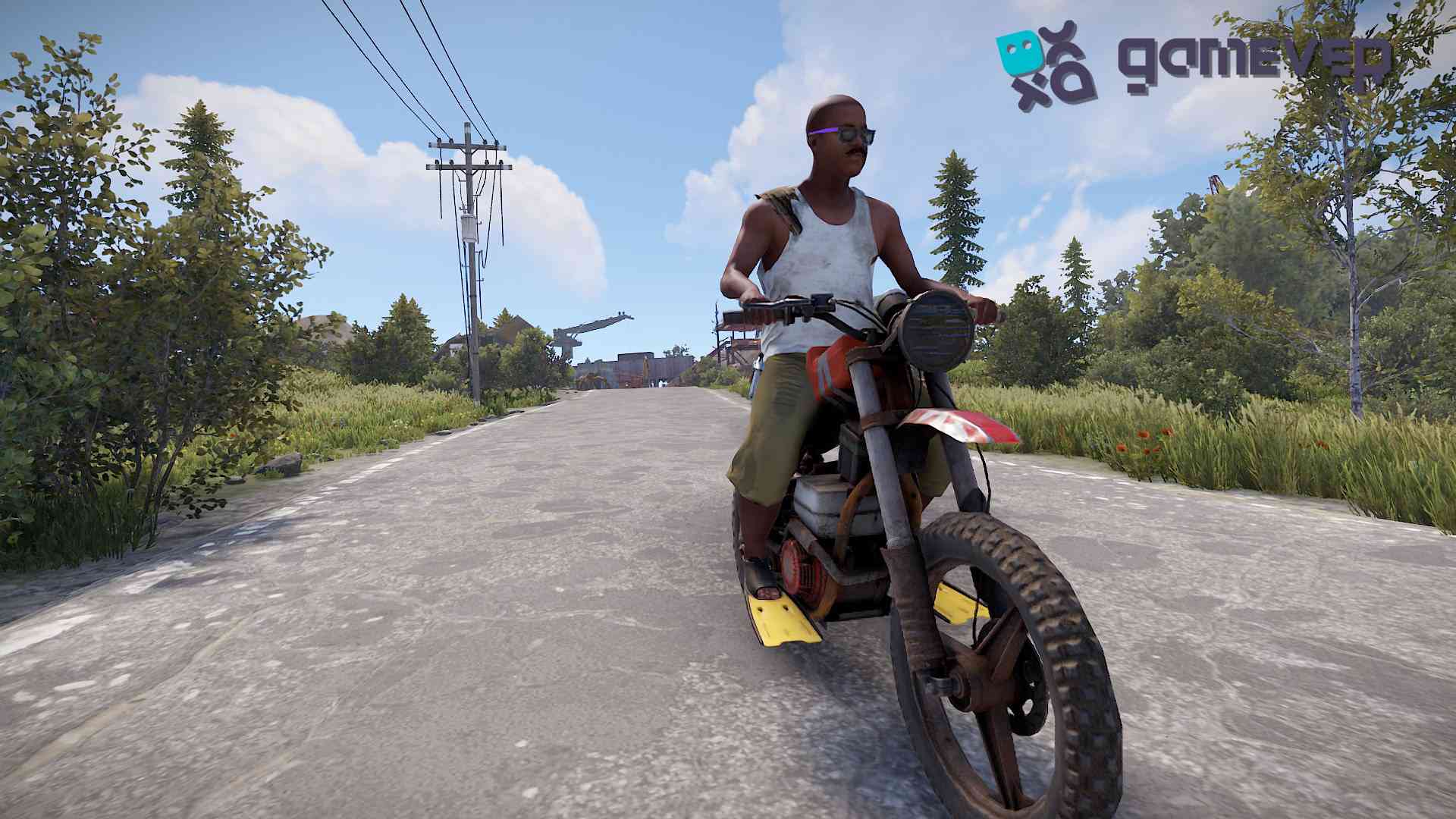 Mantente alerta para evitar obstáculos en el camino en Rust Road Renegades