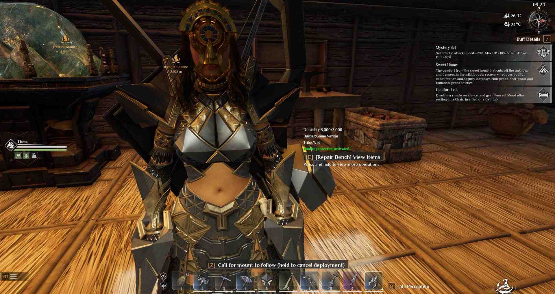 Equip the Torch of Eternity mask in Soulmask