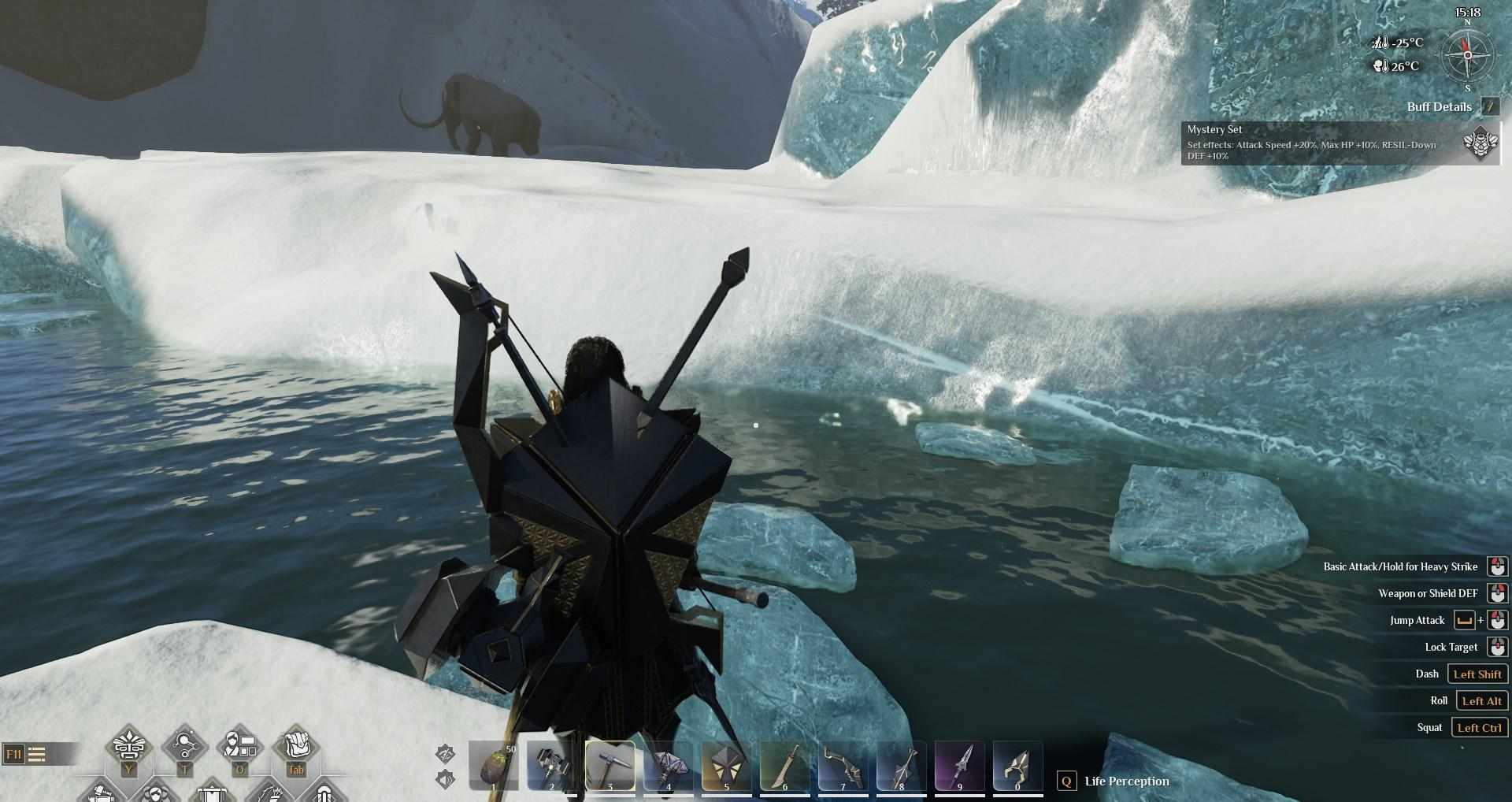 Schwimme, um schwimmendes Eis in Soulmask zu sammeln.