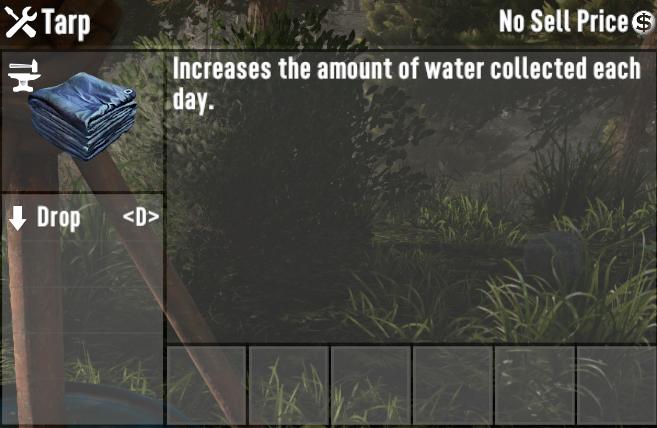 Increase water output with the Tarp Mod in 7D2D Update 1.0