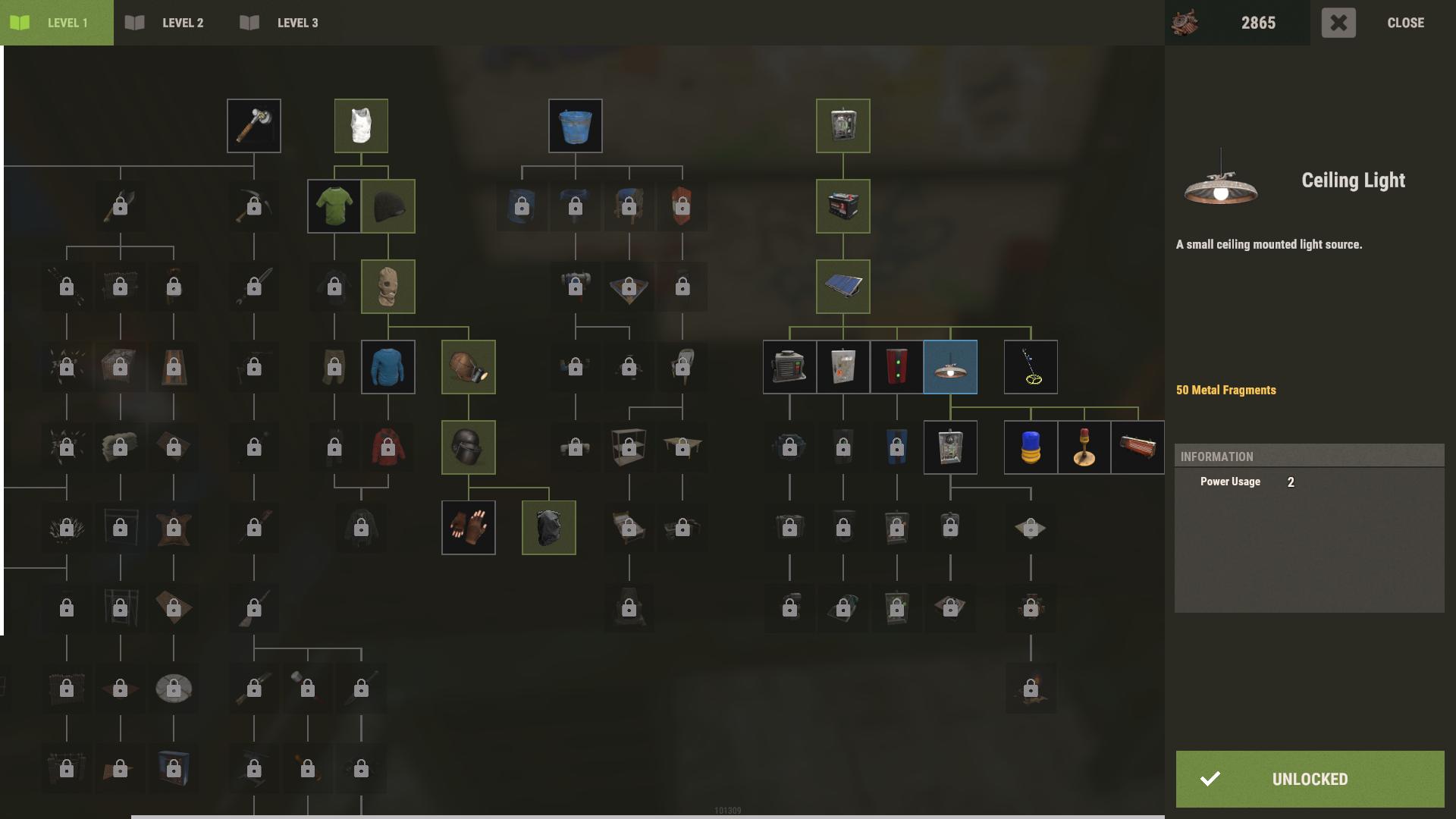Schalte das Deckenlicht, das Solarpanel und die Batterie auf der Werkbank Stufe 3 im Rust Road Renegades Update frei