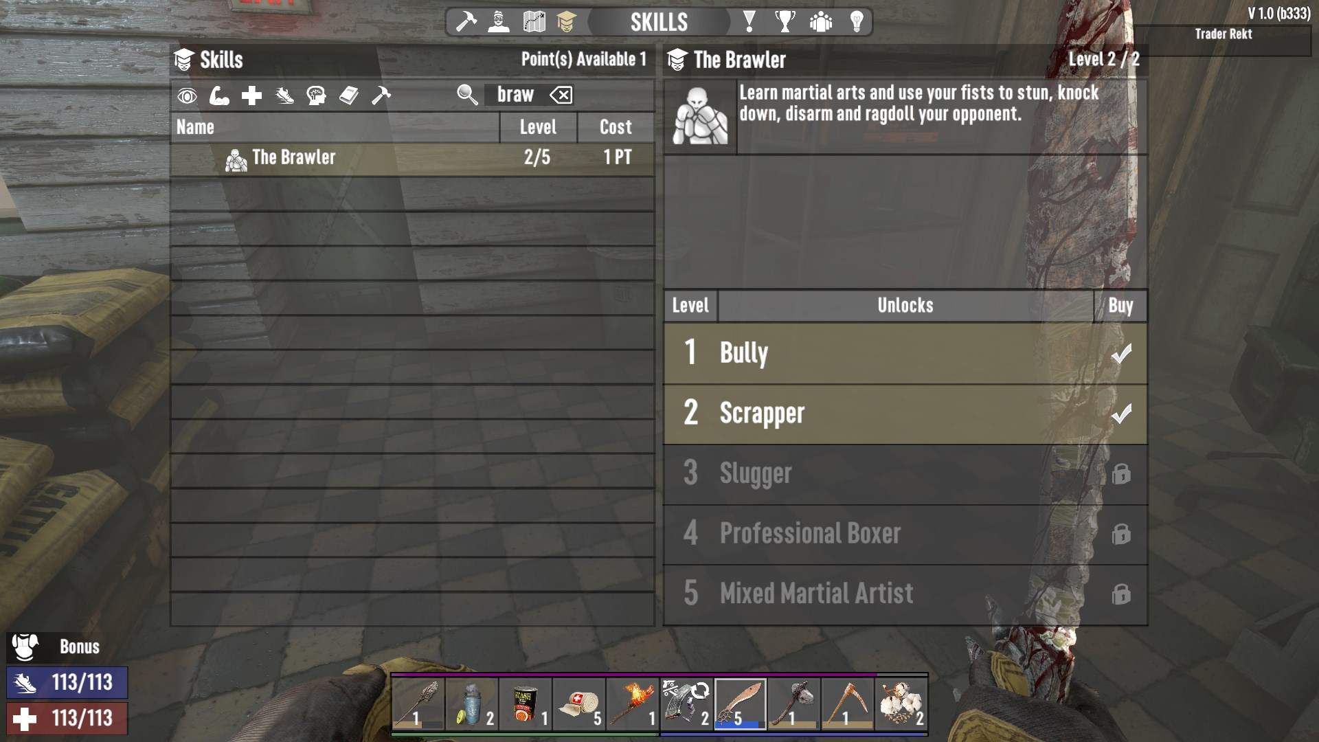 Erstelle einen Killer-Schläger-Bau im 7D2D Update 1.0