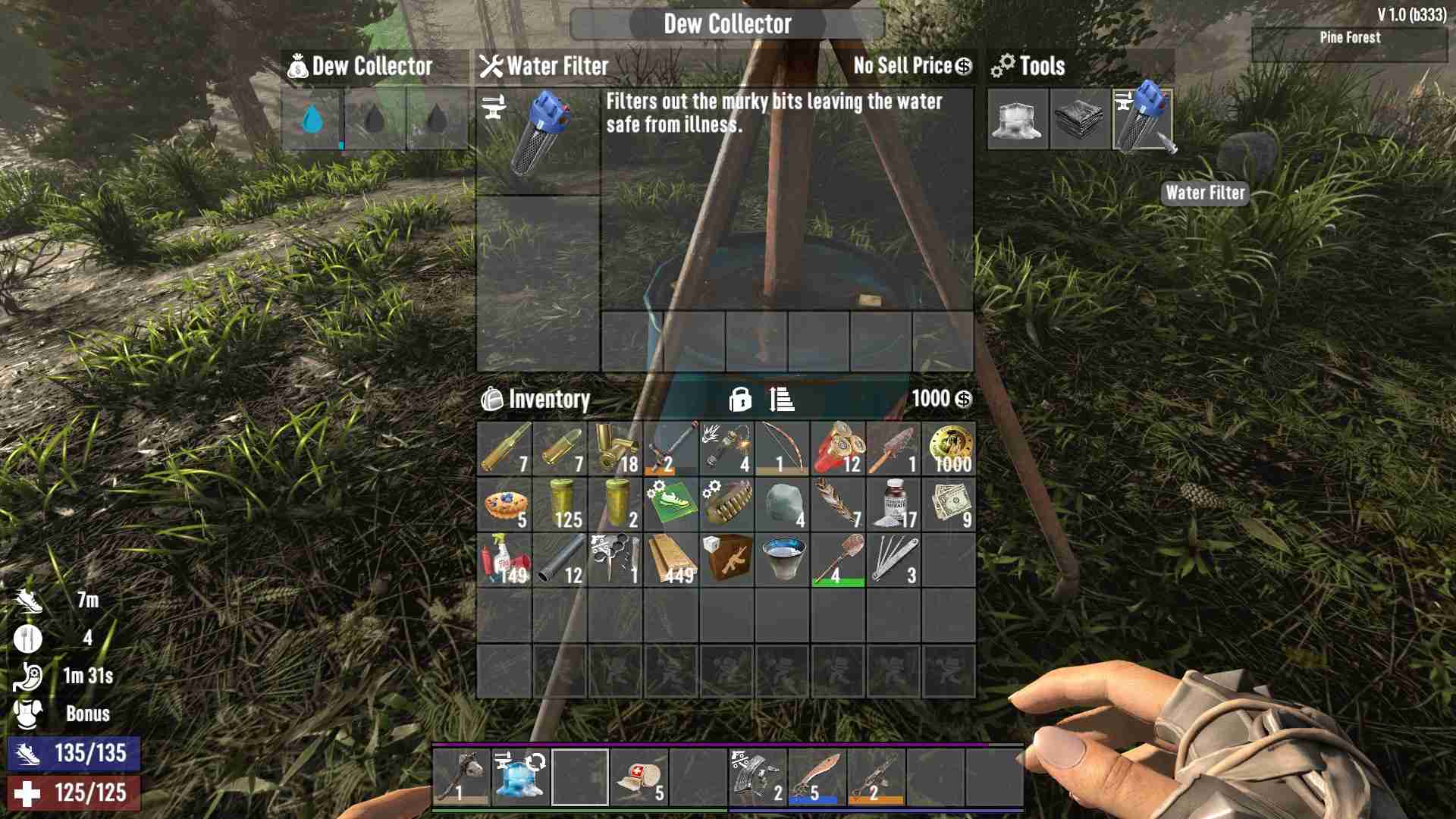 Füge den Wasserfilter-Mod für sauberes Wasser im 7D2D Update 1.0 hinzu