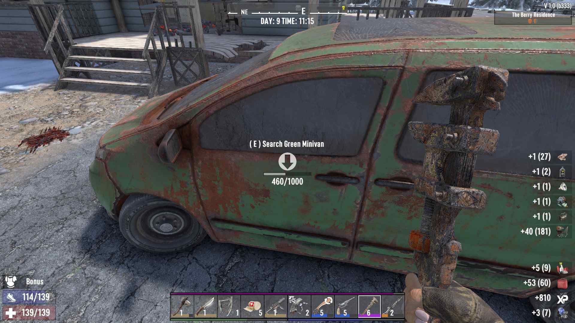 Scavenge old cars for Mechanical Parts in 7D2D Update 1.0