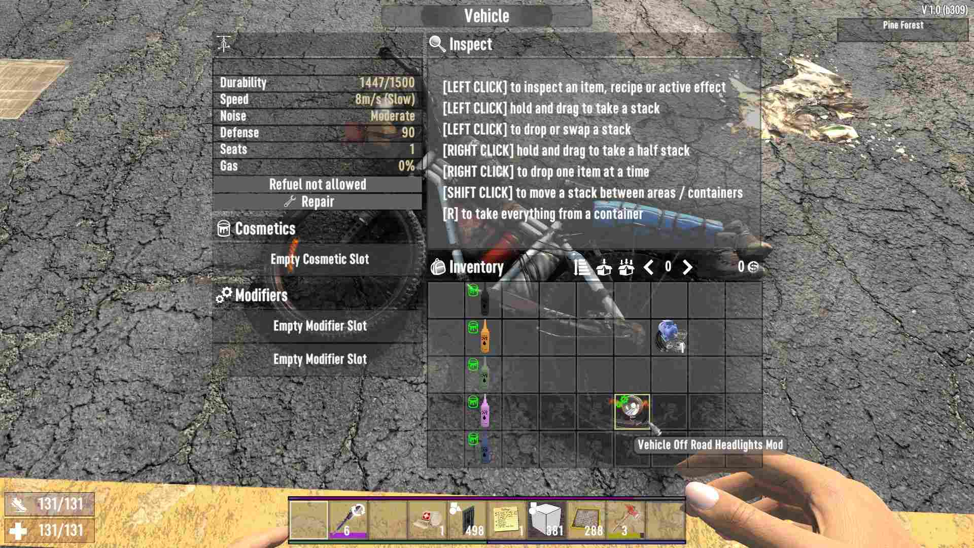 Installiere den Offroad-Scheinwerfer-Mod in 7 Days to Die