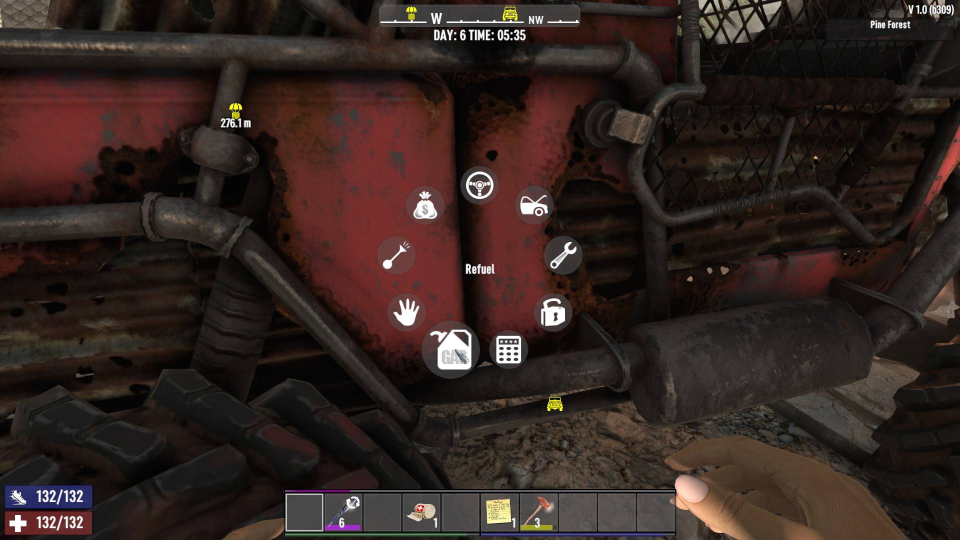 Erkunde die Welt von 7 Days to Die nach Benzin und Reparaturkits
