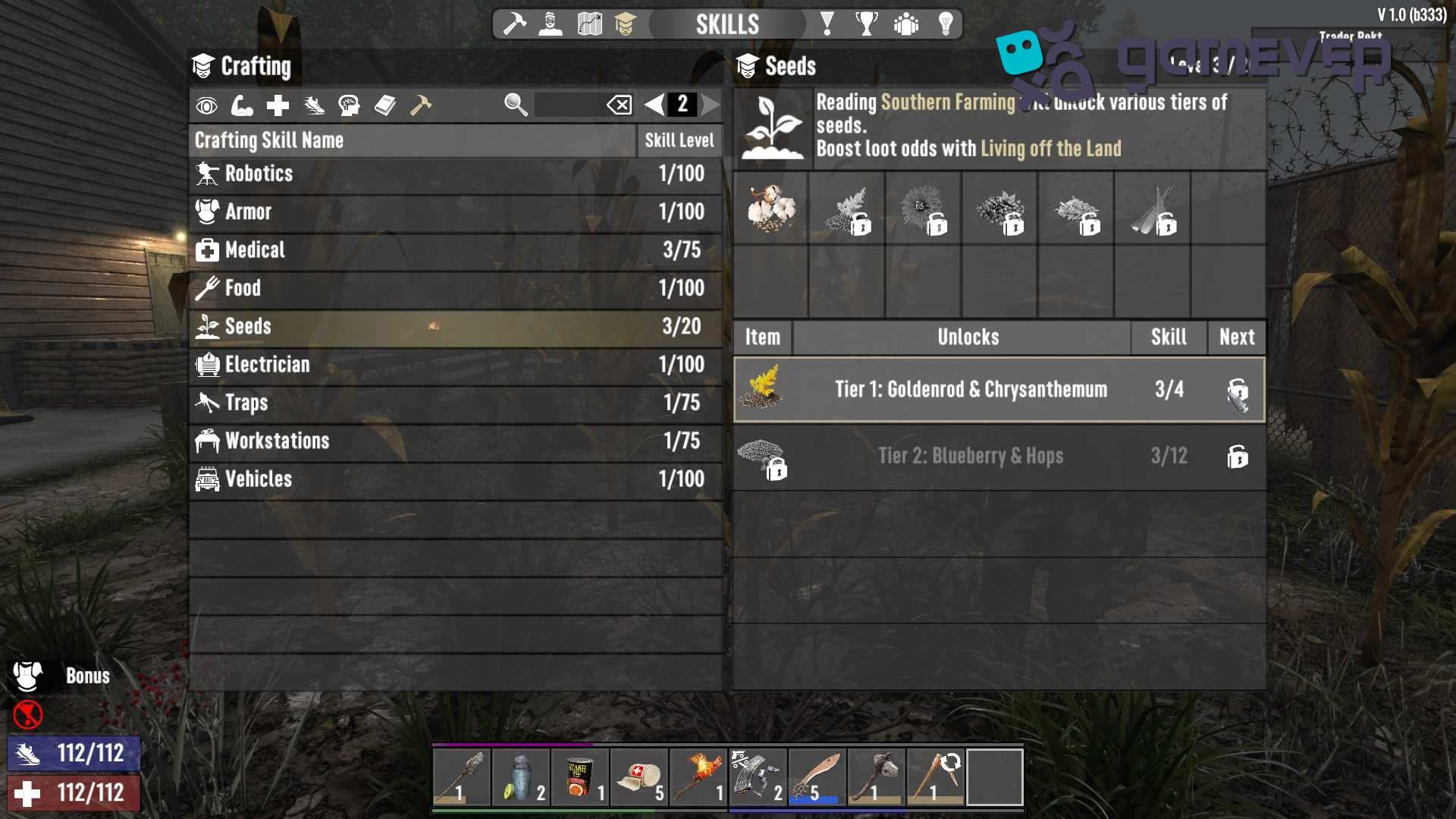 Desbloquea nuevas semillas aprendiendo de las revistas de Agricultura en la Actualización 1.0 de 7 Days to Die