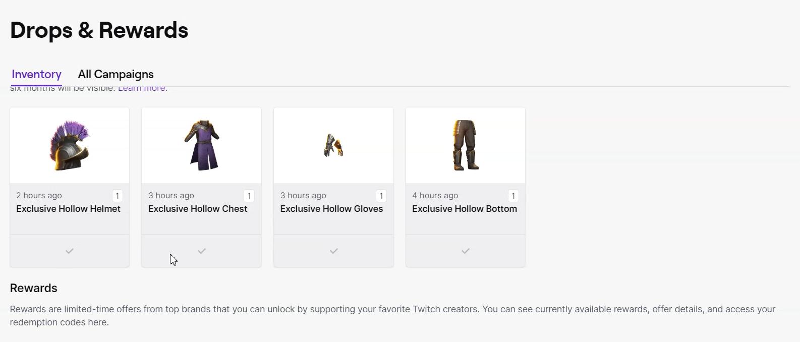 Claim your rewards in the Twitch Inbox