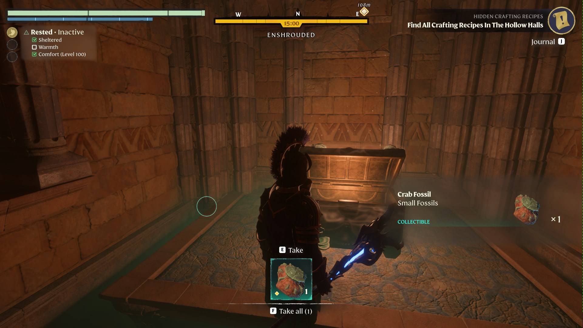 Entdecke die Truhe mit dem Krabbenfossil in Enshrouded Back to the Shroud Update