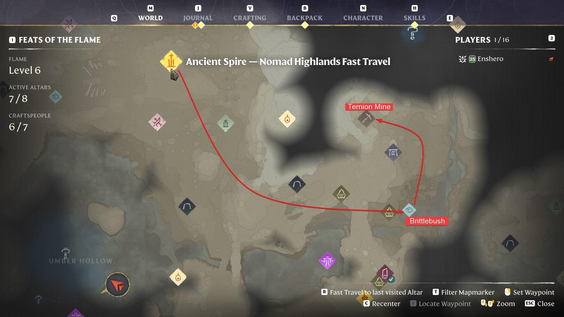 Gleite von der Nomaden-Anhöhen Warte in Enshrouded Back to the Shroud Update