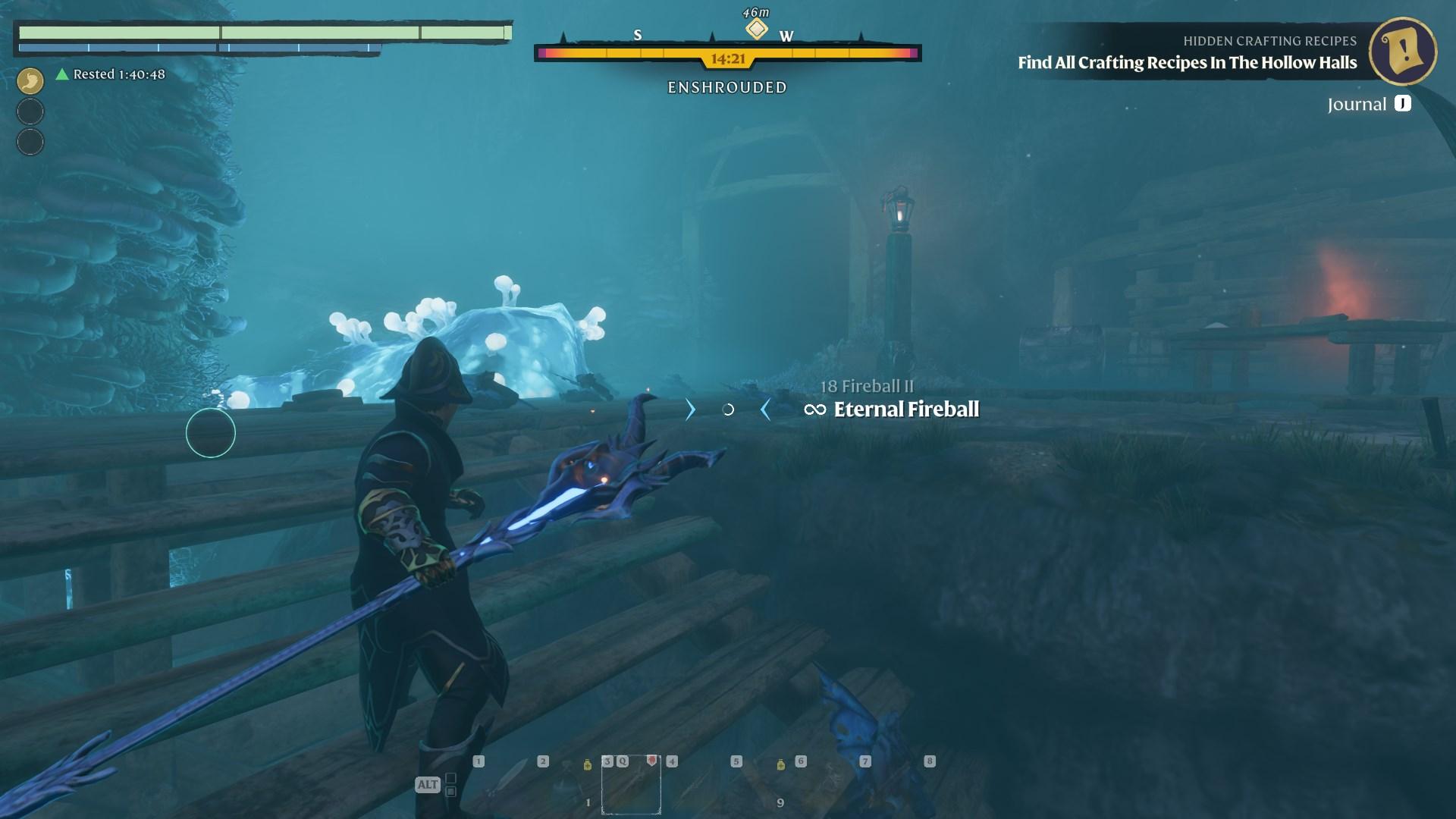 Find wooden platforms leading to the hidden cave