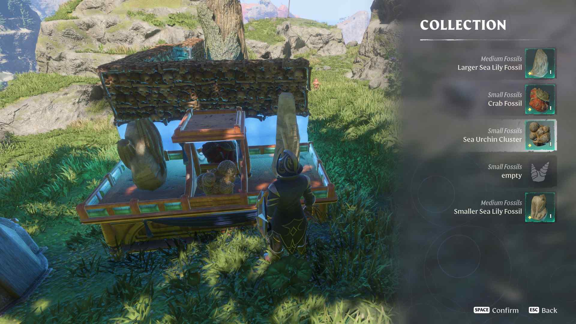 Craft a Fossil Showcase for collectible items in Enshrouded Back to the Shroud Update