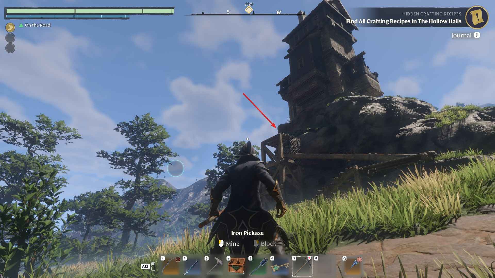 Steige die Turmtreppen hinauf