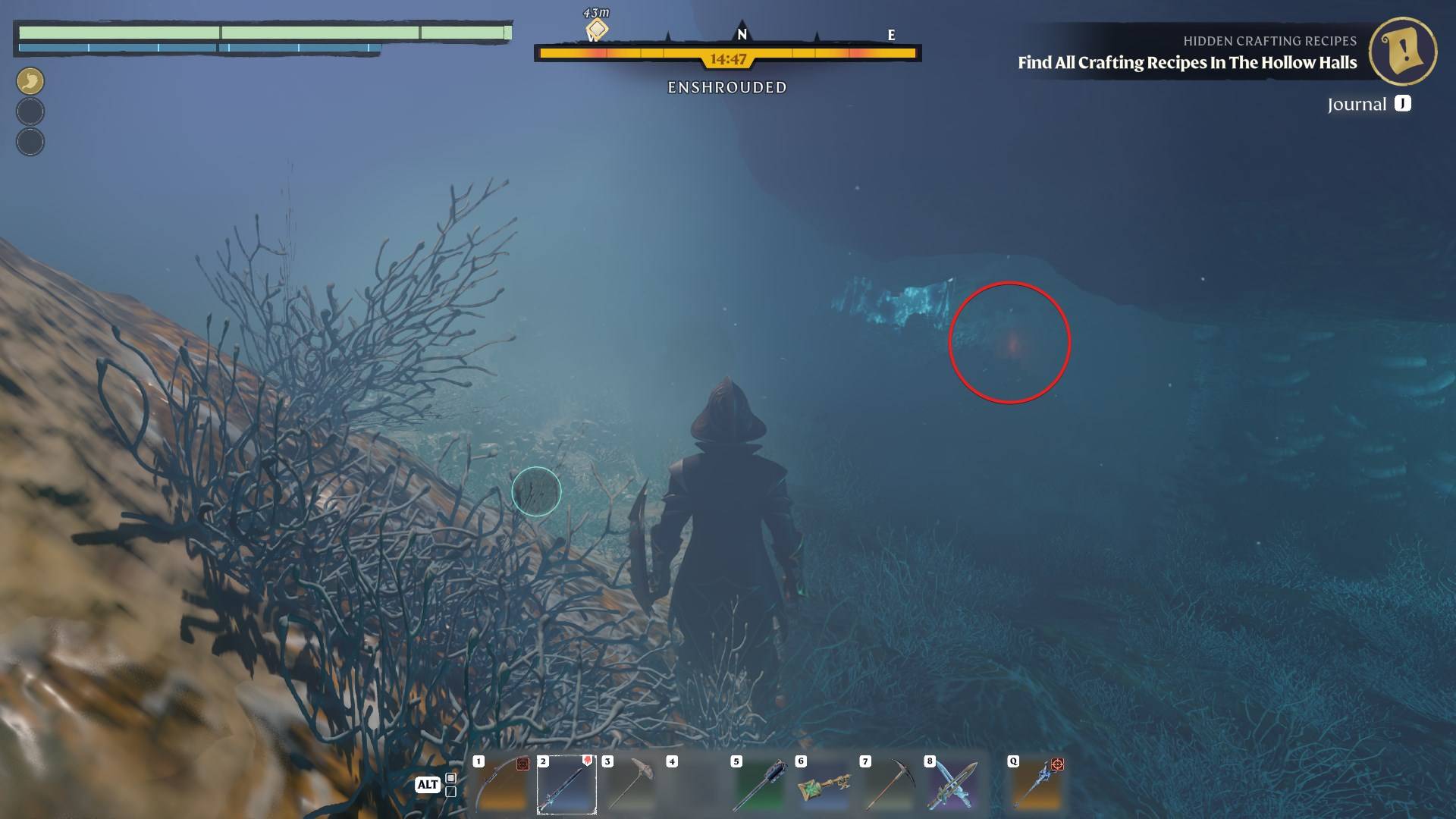 Entdecke die rote Emission, um Fossil-Gastropoden im Enshrouded Back to the Shroud Update zu finden