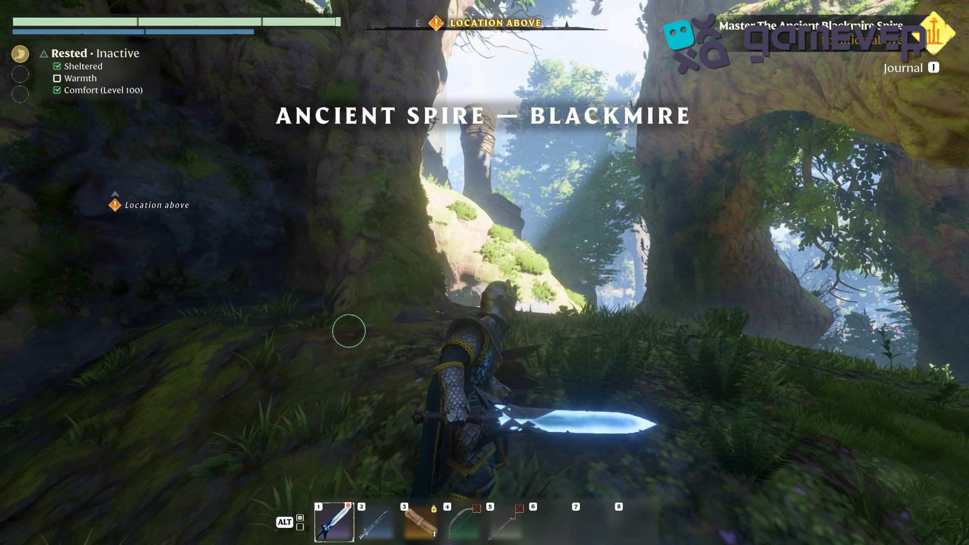 Calcula bien tus saltos alrededor de las rocas en llamas en la Actualización "Back to the Shroud" de Enshrouded