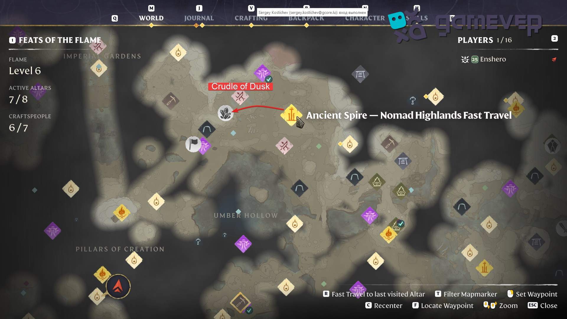 Deslízate hacia el oeste desde la Aguja del Nómada en la Actualización "Back to the Shroud" de Enshrouded