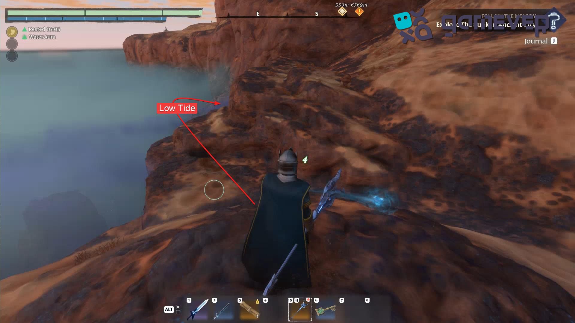 Salta con cuidado al área rocosa gris en la Actualización "Back to the Shroud" de Enshrouded