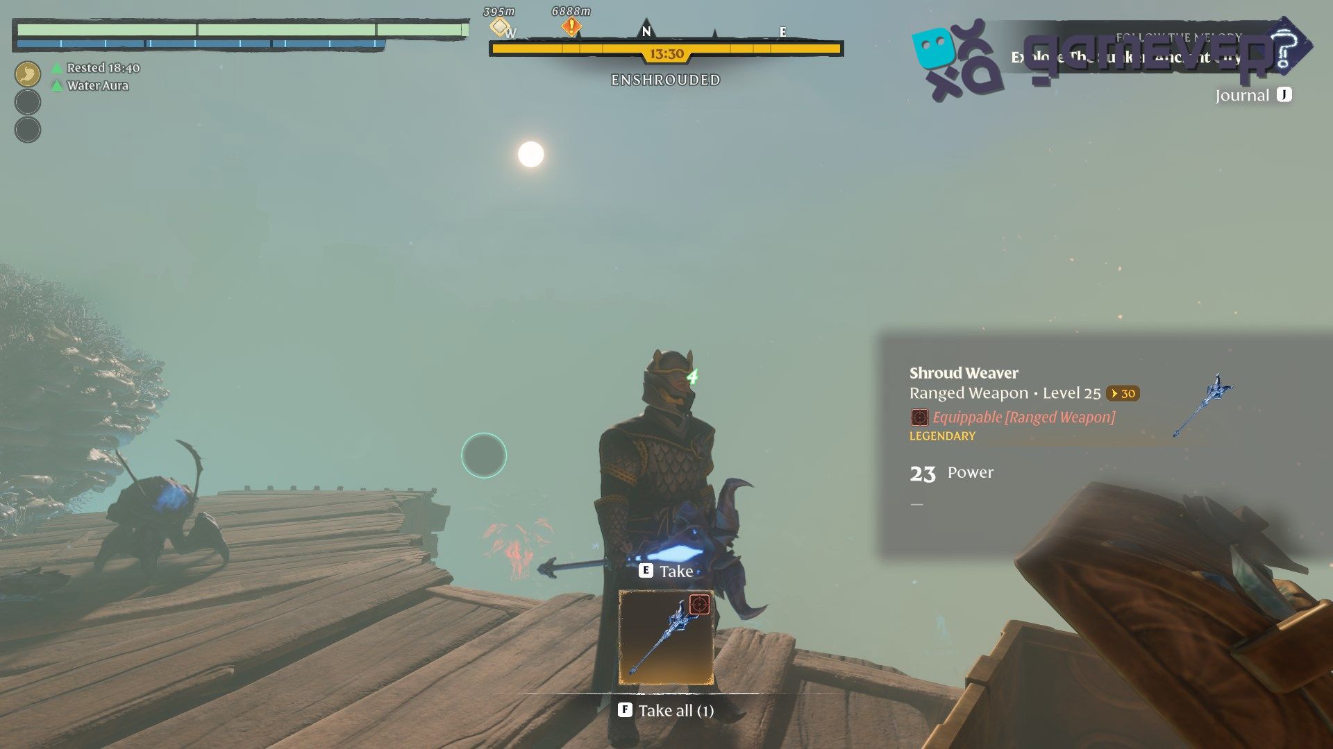 Deslízate hacia la plataforma de madera en la Actualización "Back to the Shroud" de Enshrouded