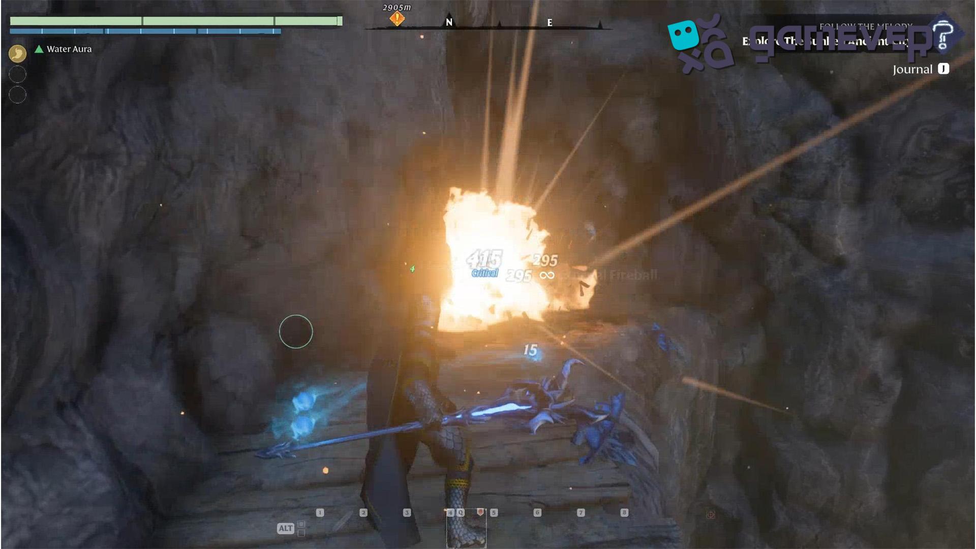 Abre camino hacia el fósil con barriles explosivos en la Actualización "Back to the Shroud" de Enshrouded