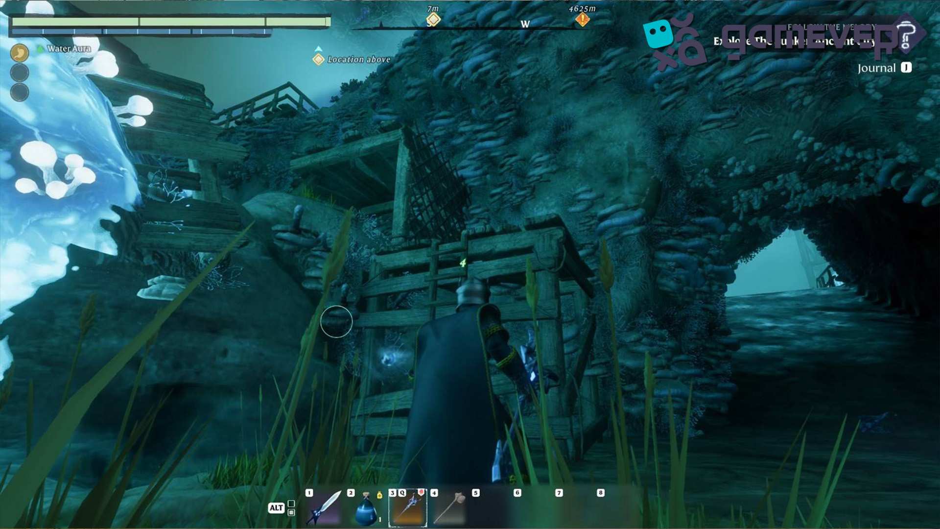 Escala la pared y busca el área de minería en la Actualización "Back to the Shroud" de Enshrouded