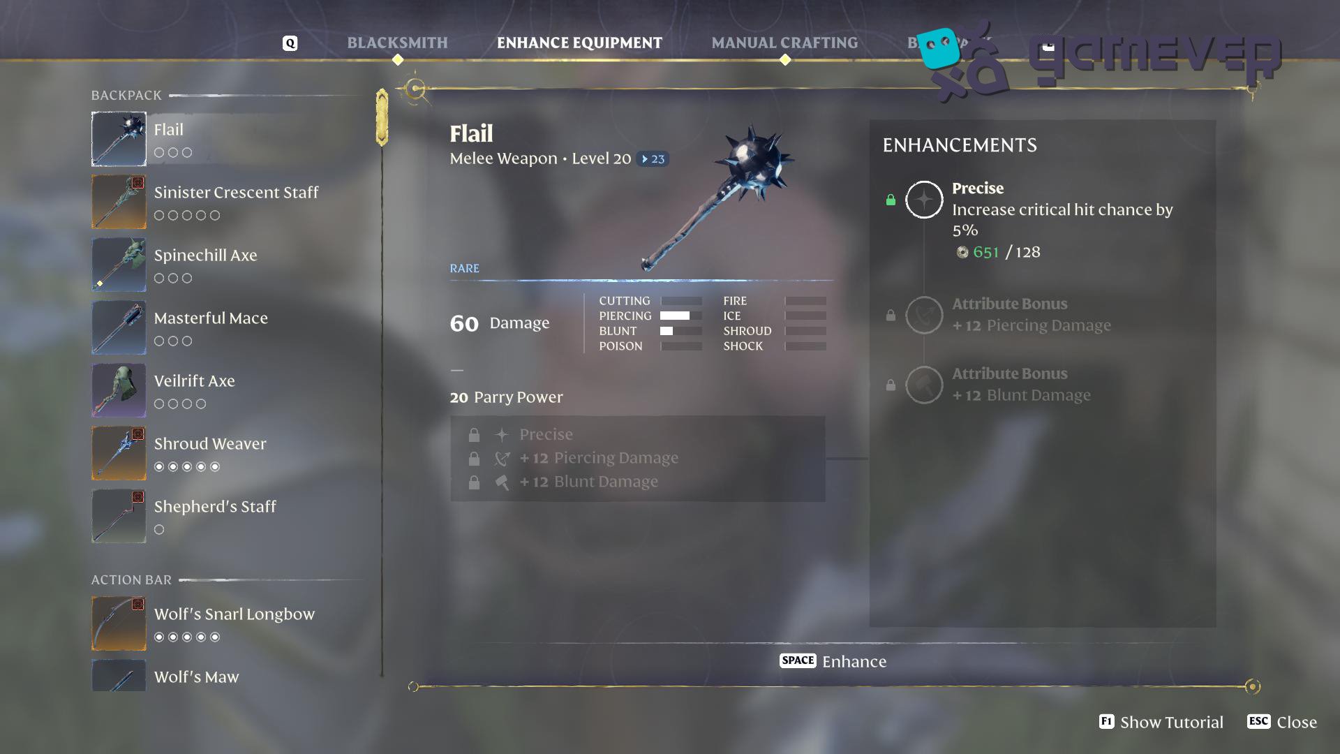 Configura a tu Herrero para realizar mejoras en la Actualización "Back to the Shroud" de Enshrouded