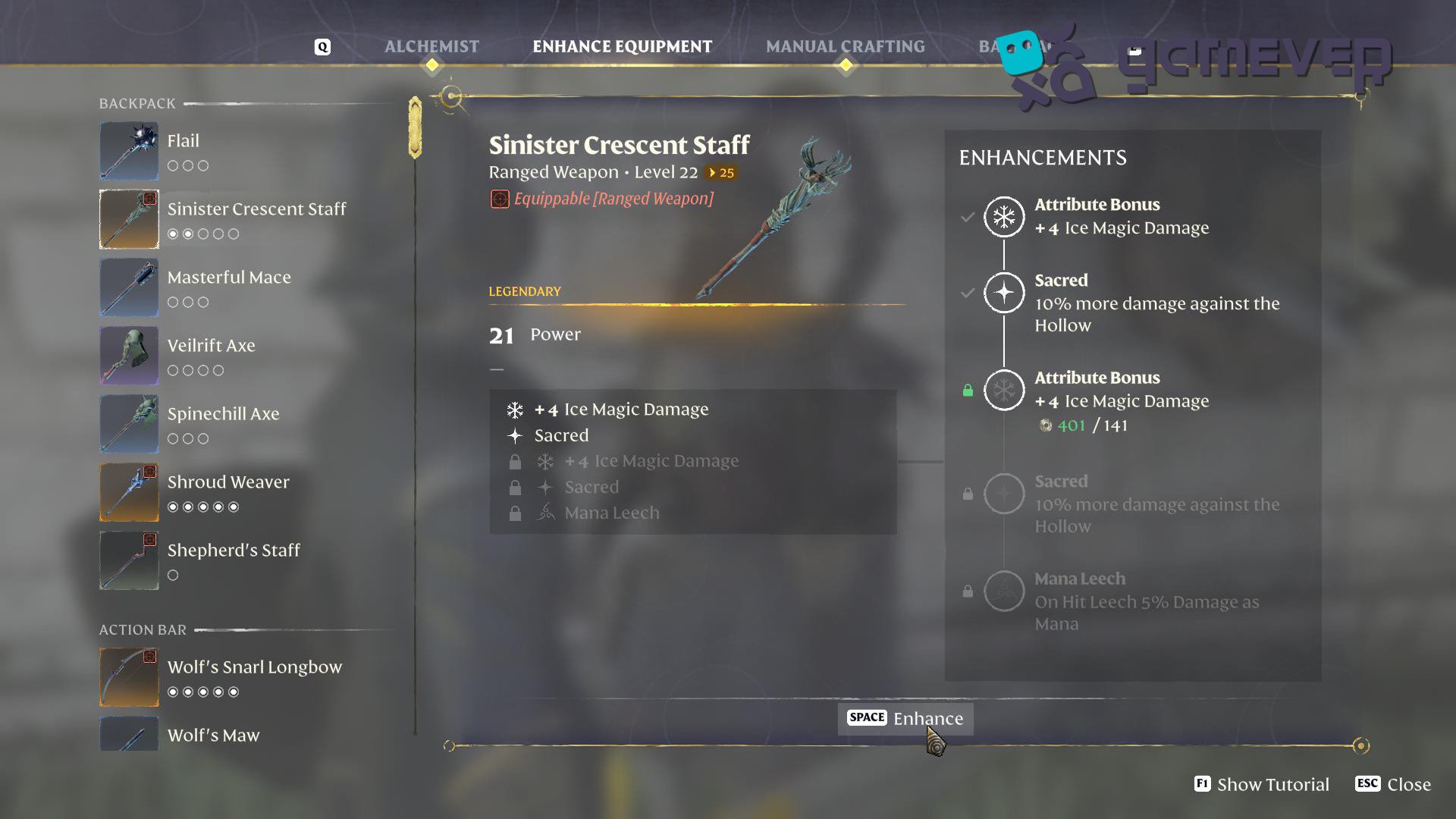 Prioriza las mejoras de armas para maximizar el impacto en Enshrouded
