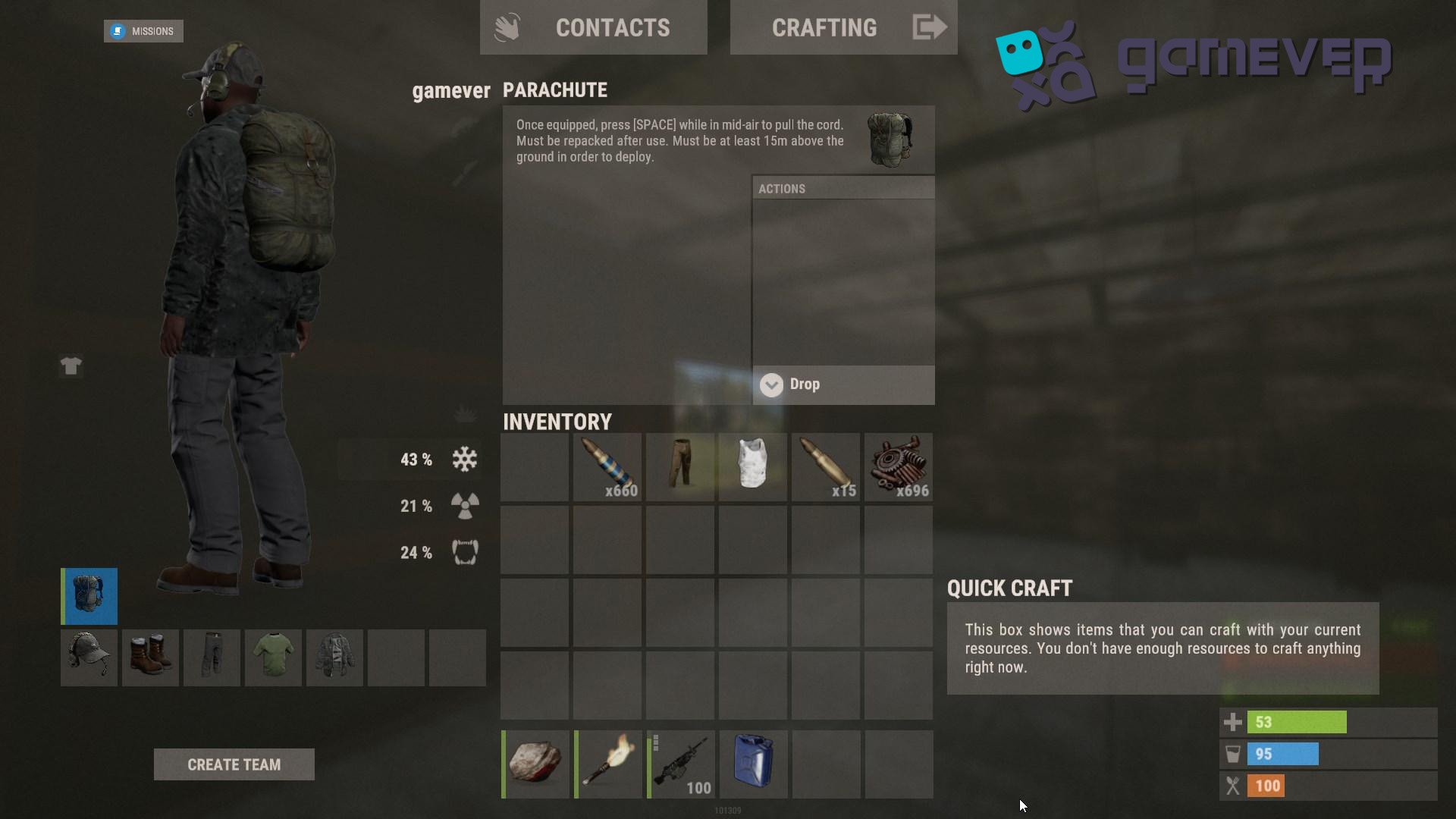 Equipa tu paracaídas en la actualización Rust Road Renegades para descensos aéreos seguros