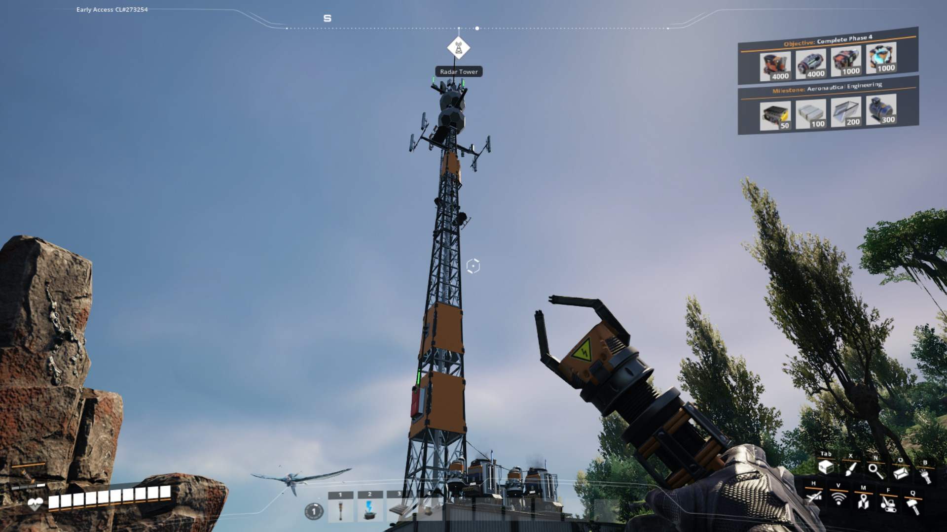 Platziere Radarturm, um mehr von der Weltkarte in Satisfactory freizulegen
