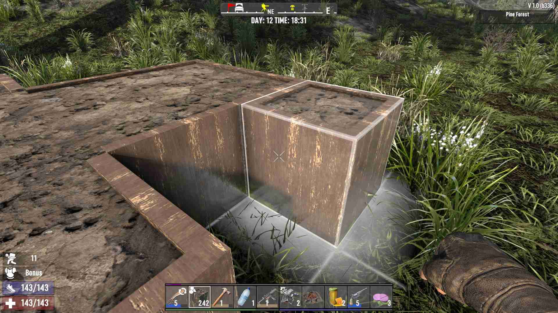 Stelle einige Farmgrundstücke an deiner Basis her und baue sie, um Samen in 7 Days to Die zu pflanzen