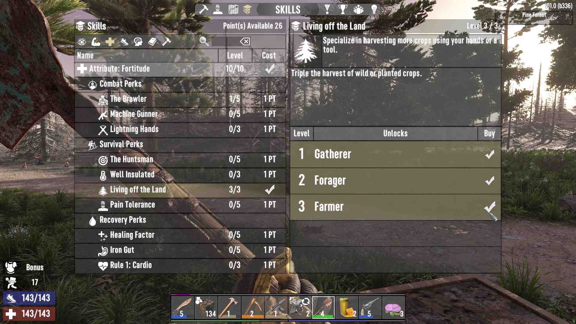 Maximiere dein Farming-Potenzial mit Vom Land leben Perk
