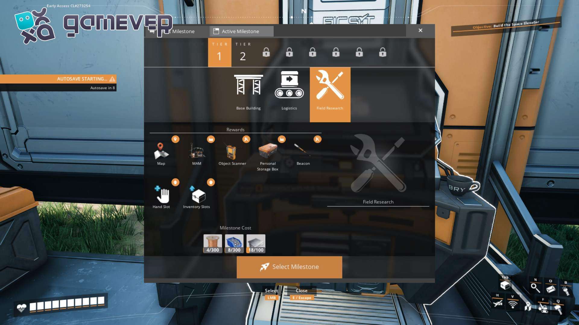 Completa el hito del HUB para acceder a tu mapa en Satisfactory