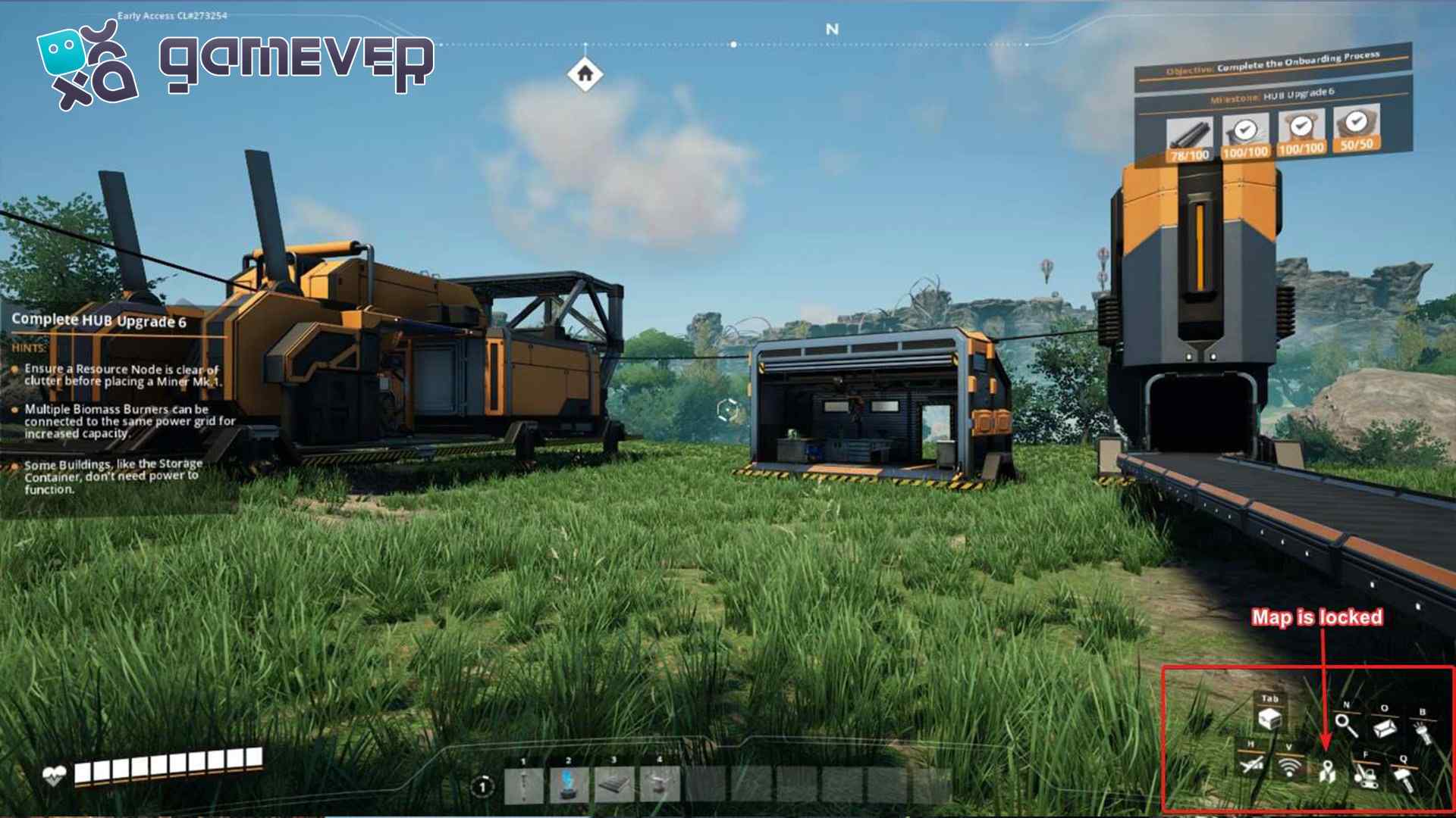 Desbloquea el mapa en Satisfactory con el Nivel 1 – Investigación de Campo