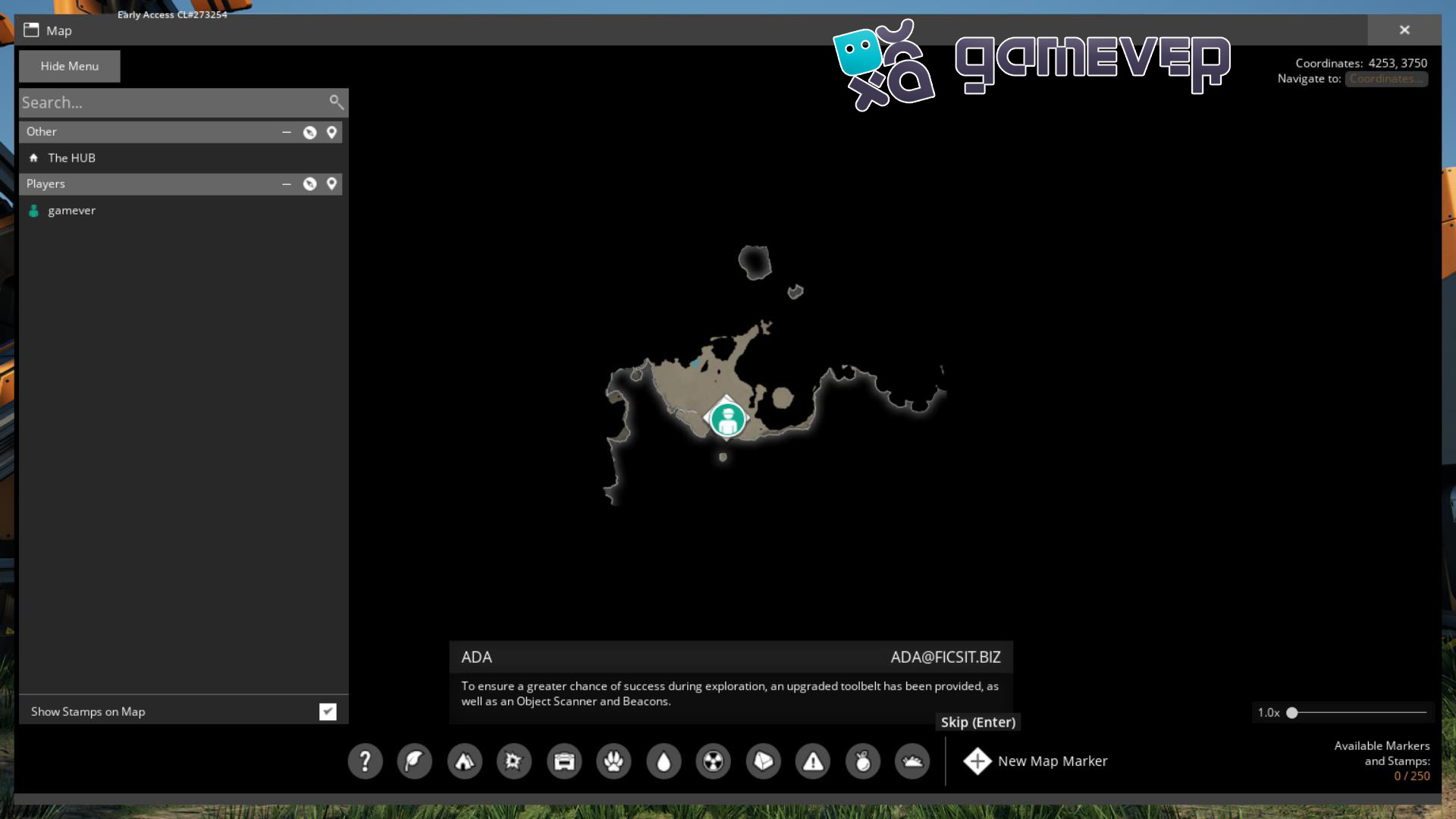 Explora el mundo navegando con tu mapa de origen en Satisfactory