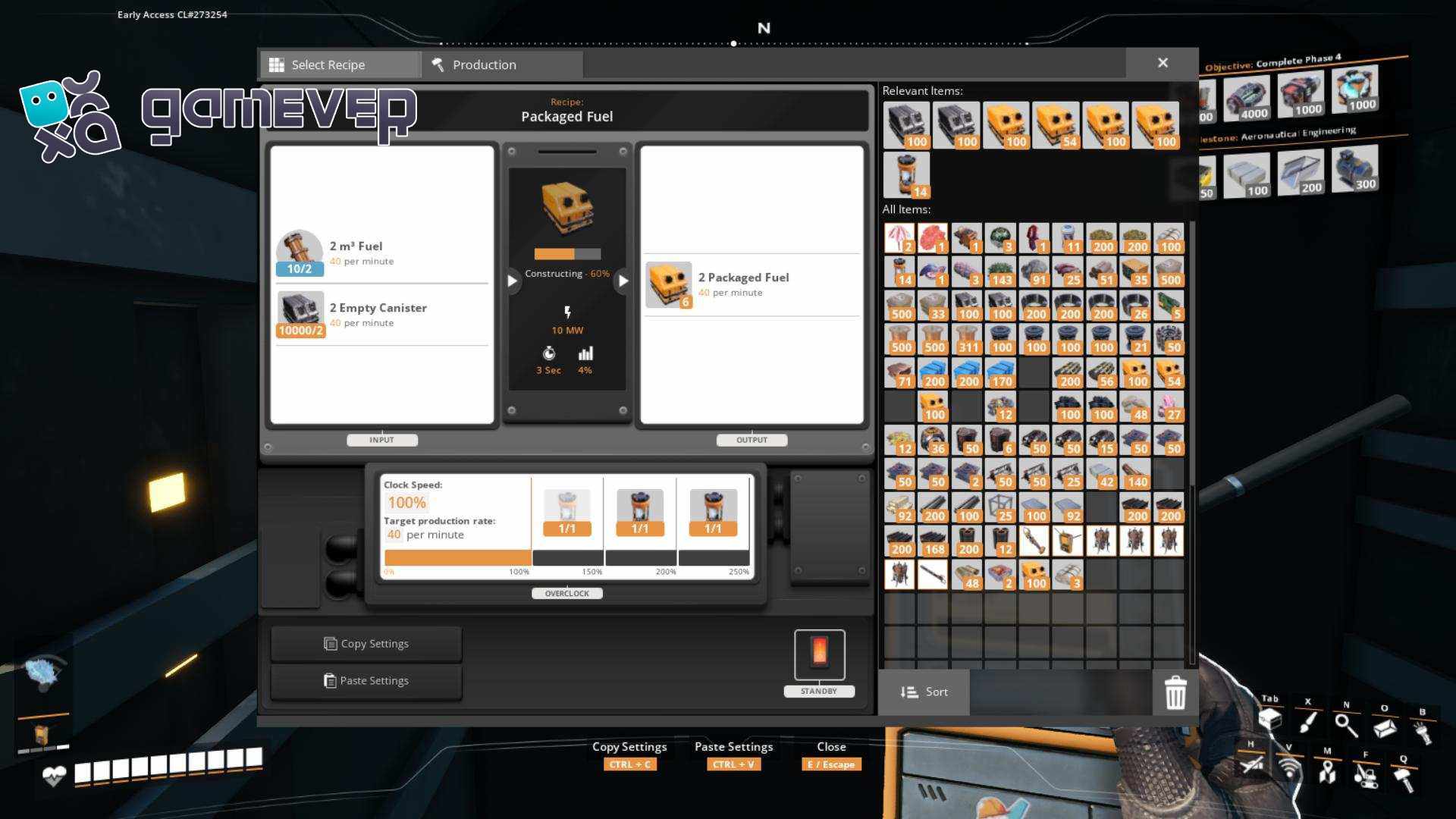 Fabrica fragmentos de poder en Satisfactory con babosas azules
