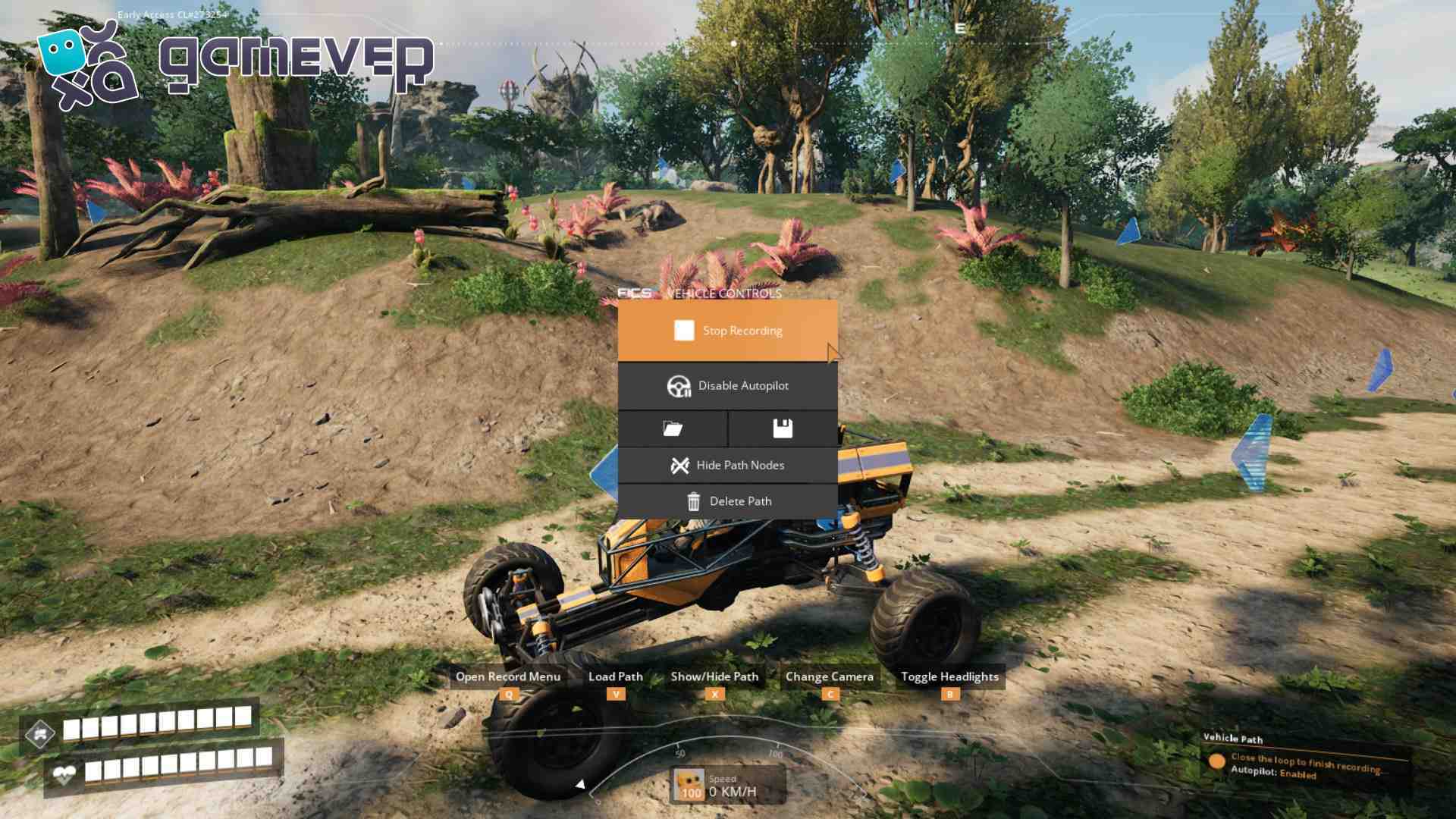 Automatiza tus rutas con la función de autoconducción en tu Explorador en Satisfactory