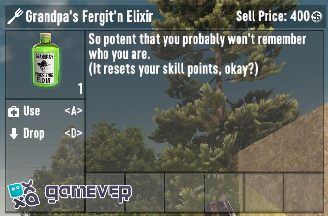 Arrastra el elixir a tu inventario en 7D2D 1.0