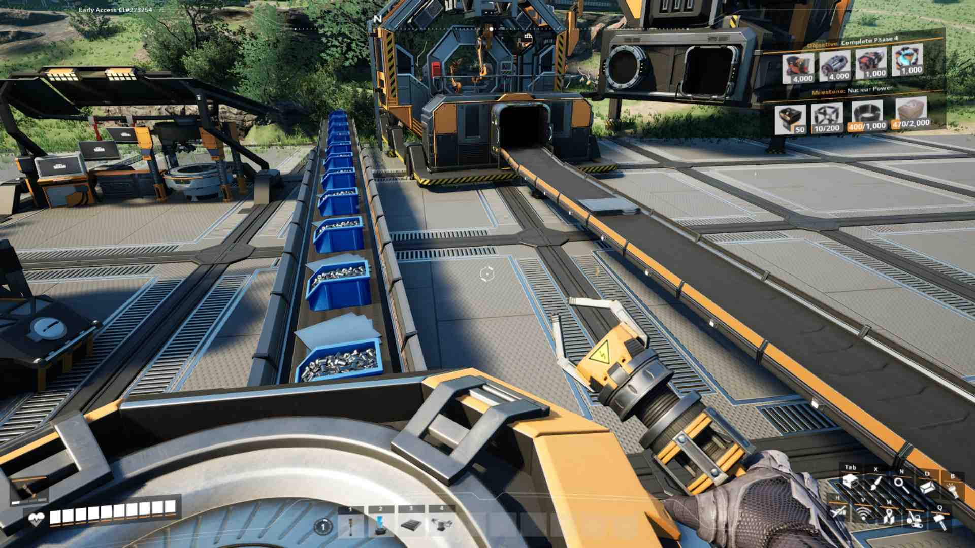 Beobachte, wie deine Produktionslinie in Satisfactory reibungslos läuft