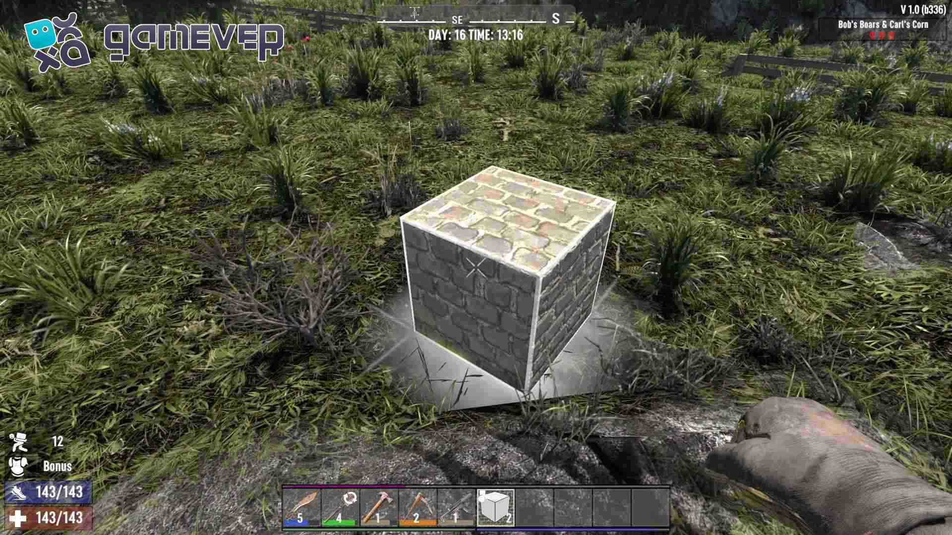 Fabrica Bloques de Piedra Caliza usando Rocas de Piedra Caliza en 7D2D 1.0