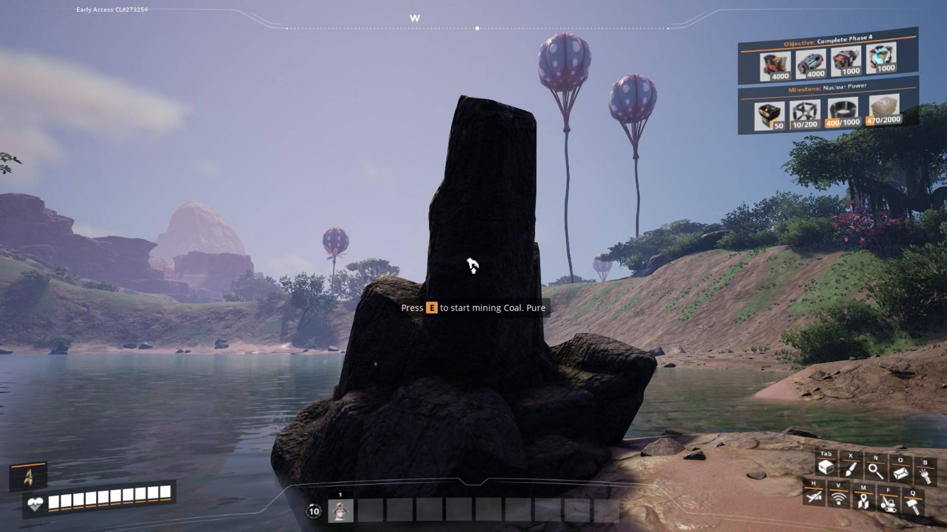 Finde Kohlevorkommen in der Nähe von Wasserquellen in Satisfactory