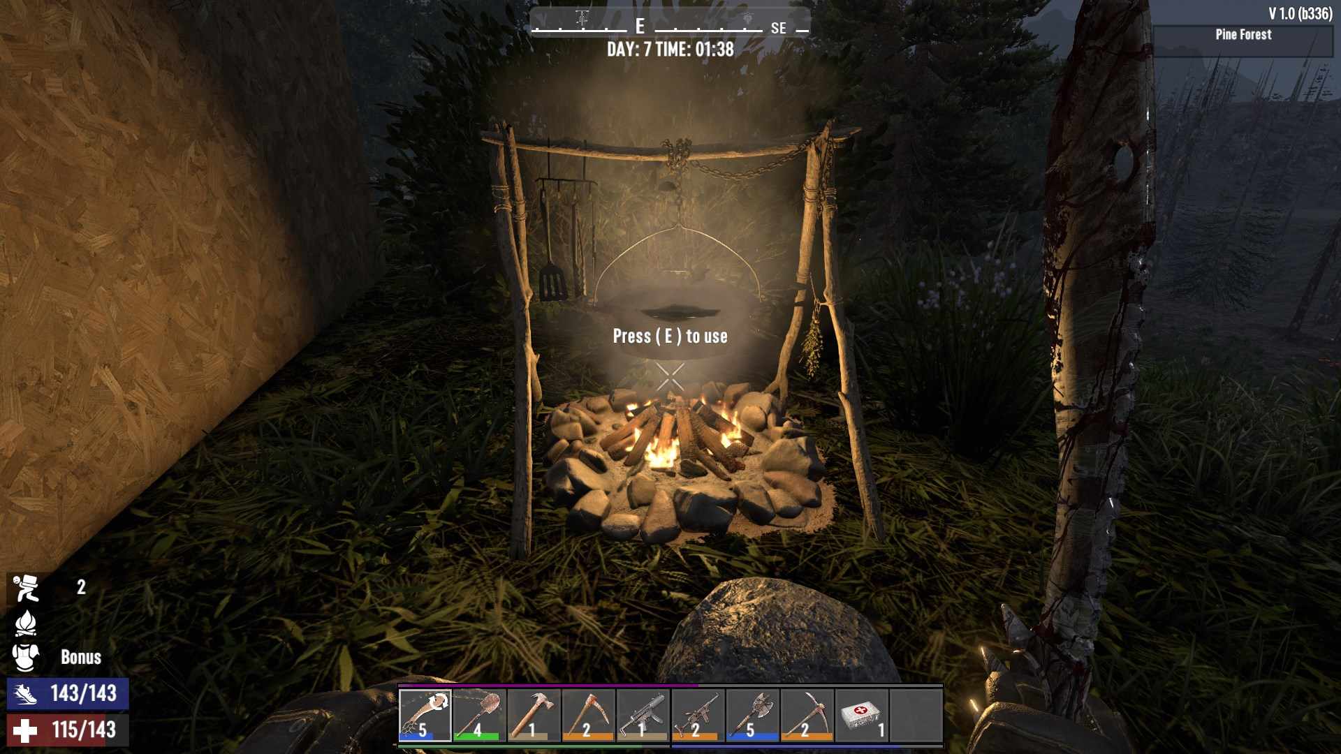Use a Campfire in 7D2D 1.0 to purify Murky Water